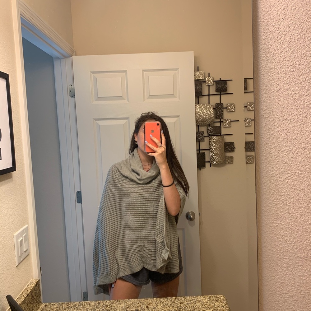 grey cowl neck